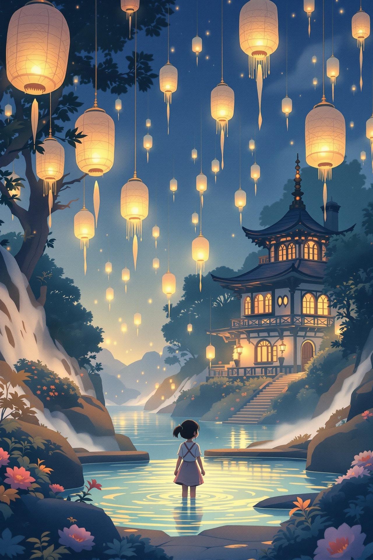 千与千寻 电影海报，2001年动画片，导演宫崎骏